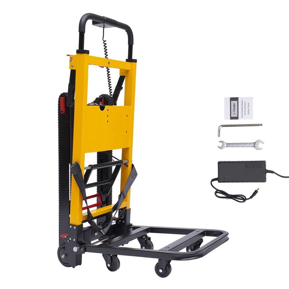 330Lbs Electric Folding Stair Climber Hand Truck Battery Powered