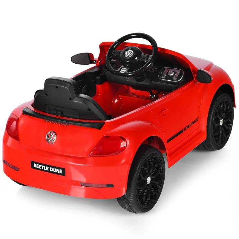 Licensed Volkswagen Beetle Ride-on Car 12V Battery Powered Vehicle Kids Riding Toy Car with Remote