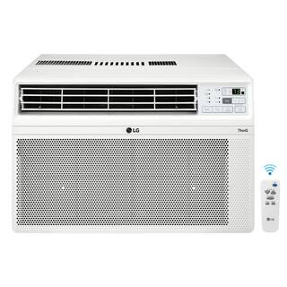 LG 12000 BTU Window Smart Air Conditioner Cools 550 sq. ft. with ENERGY STAR and Remote Wi-Fi Enabled in White LW1223ERSM