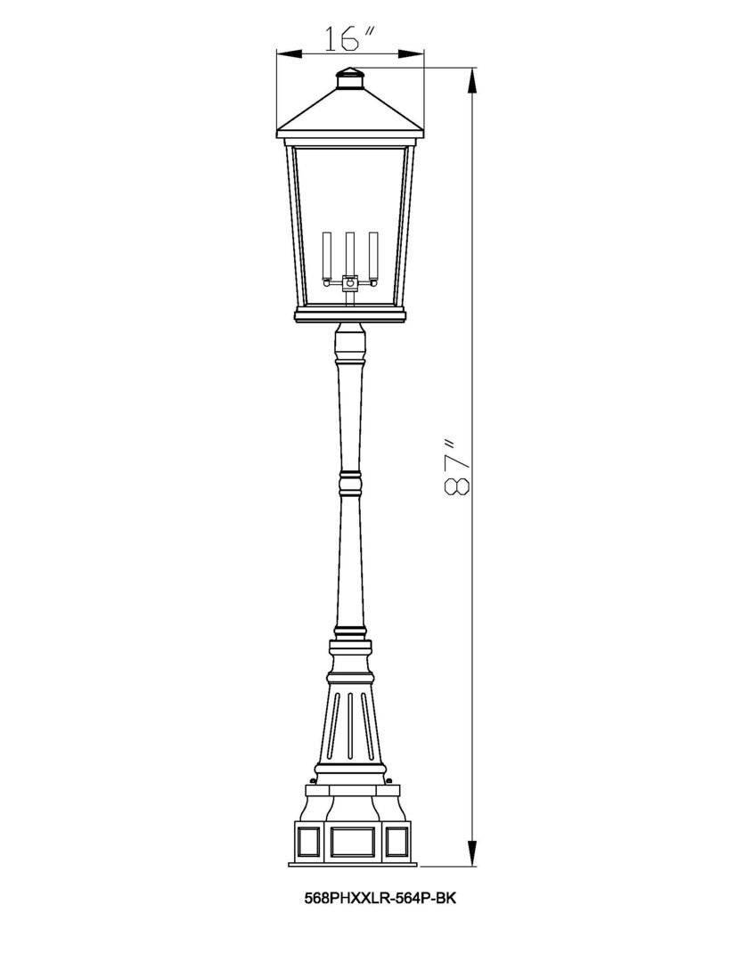 Z-Lite 568PHXXLR564PBK