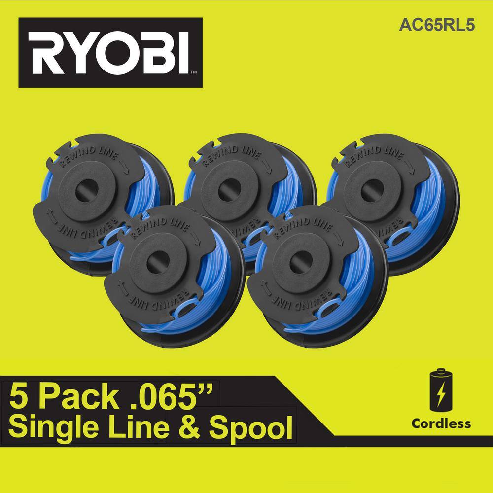 RYOBI 0.065 Replacement Auto Feed Line Spools (5-Pack) AC65RL5