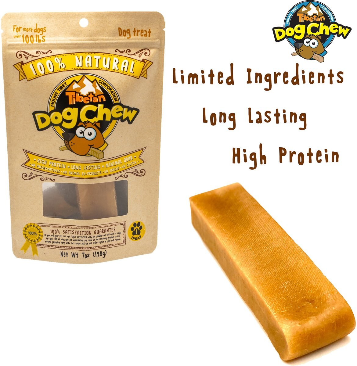 Tibetan Dog Chew Jumbo Breed Grain-Free Dog Treats