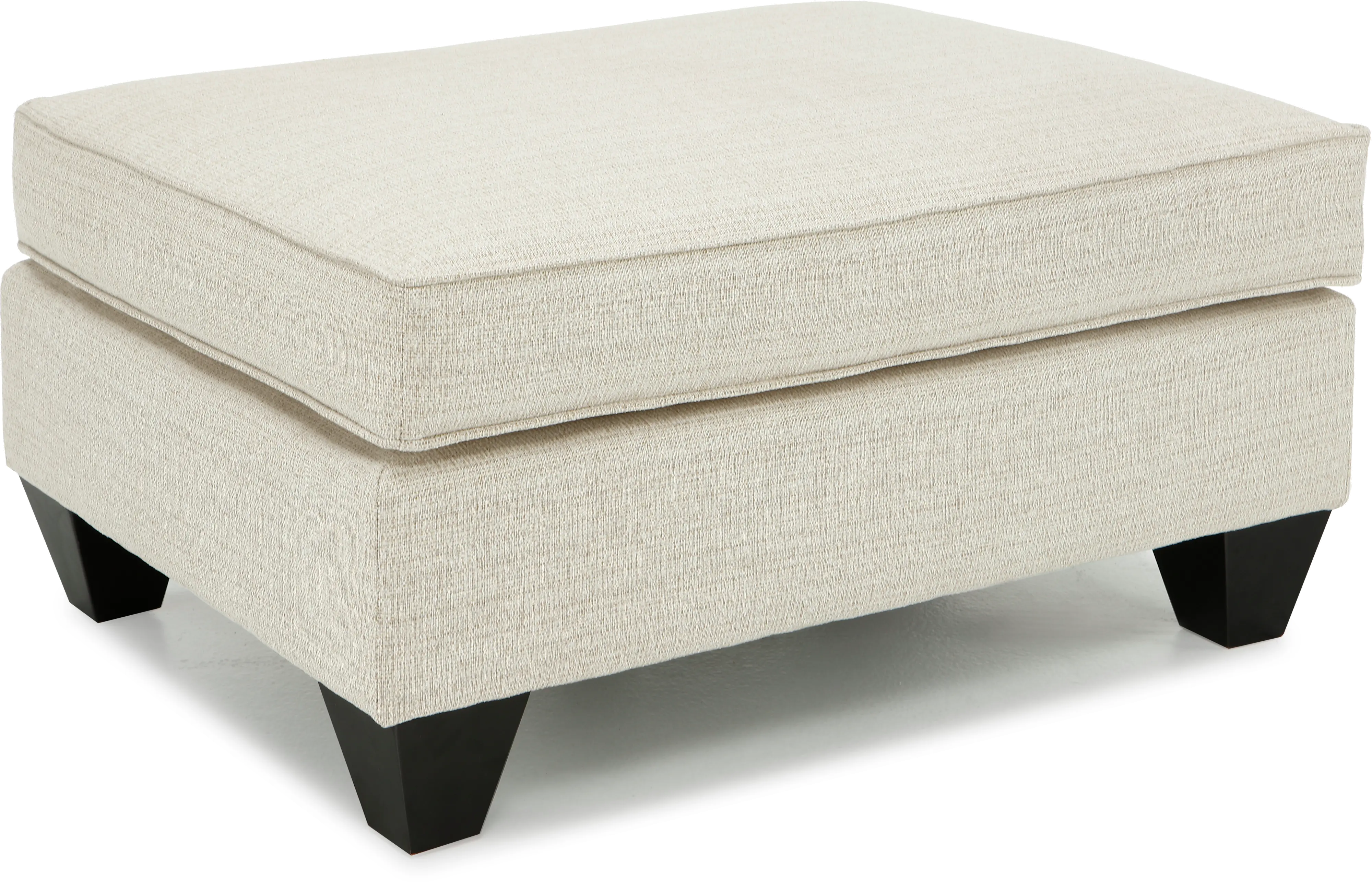 Branson Cotton Off-White Ottoman