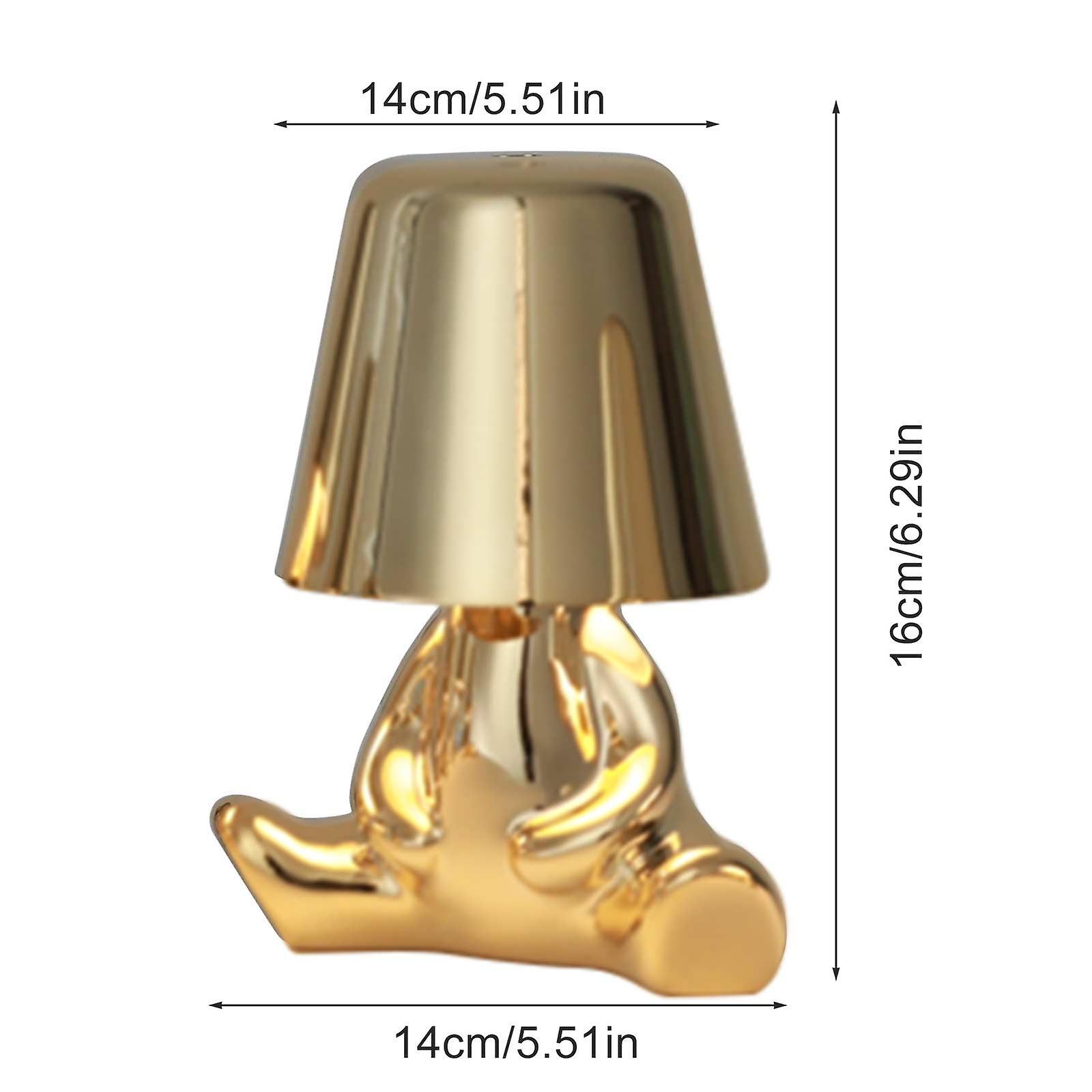 Creative Little Golden Figure Bedside Living Room Decorative Table Lamp (e)