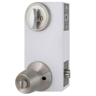 Defiant Brandywine Stainless Steel Combo Pack with Single Cylinder Deadbolt 32B86D1B