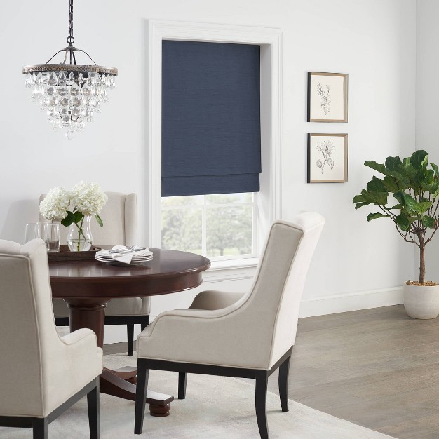 Faux Silk 100 Total Blackout Cordless Roman Blind And Shade Eclipse