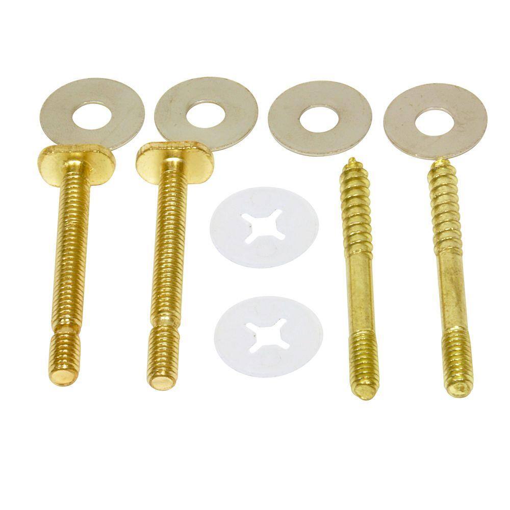 Everbilt 14 in. x 2-14 in. Toilet Floor Bolt and Screw Kit 10064