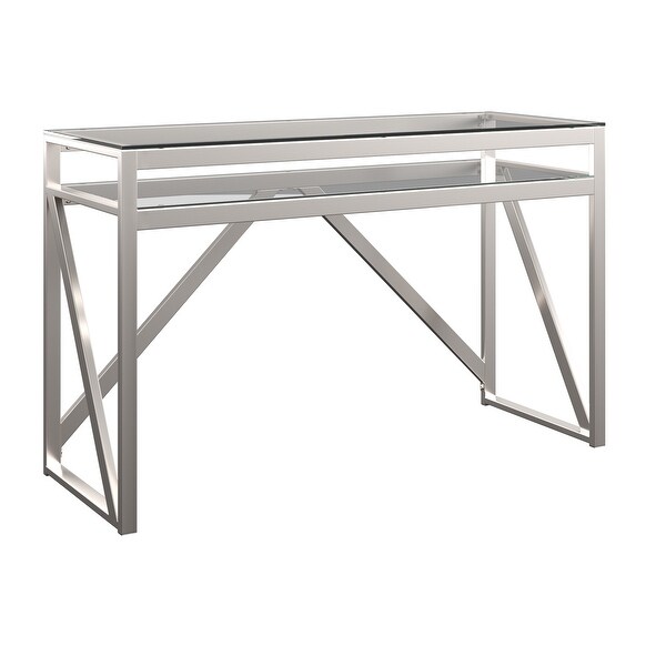 Brynn Brushed Nickel Sofa Table by iNSPIRE Q Modern - Sofa Table