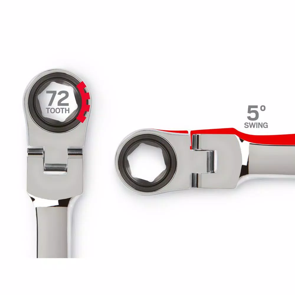 TEKTON 5/16-3/4 in. Extra Long Flex-Head Ratcheting Box End Wrench Set (4-Piece) and#8211; XDC Depot