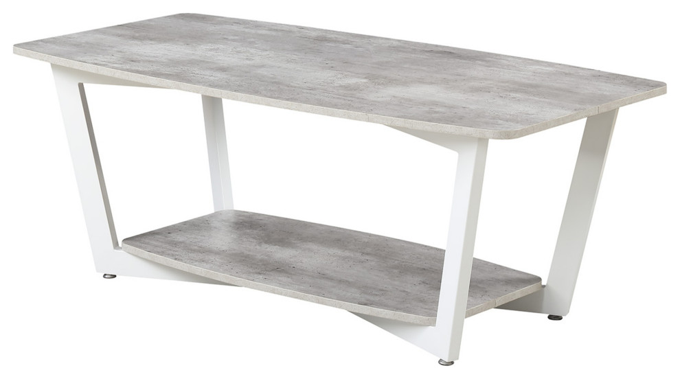 Graystone Coffee Table With Shelf   Transitional   Coffee Tables   by Convenience Concepts  Houzz