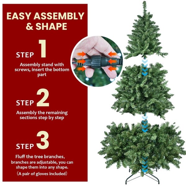 6/7/9 FT PVC Automatic Christmas Tree with WiFi Control