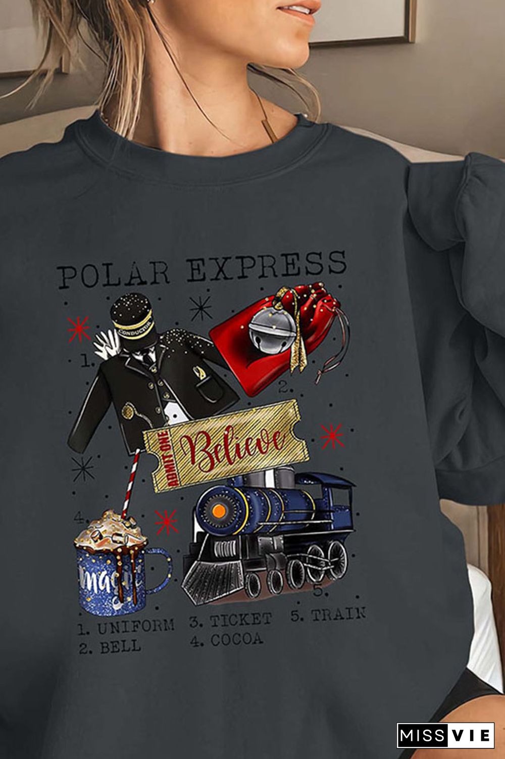 Christmas North Pole Polar Express Classic Crew Sweatshirt Wholesale