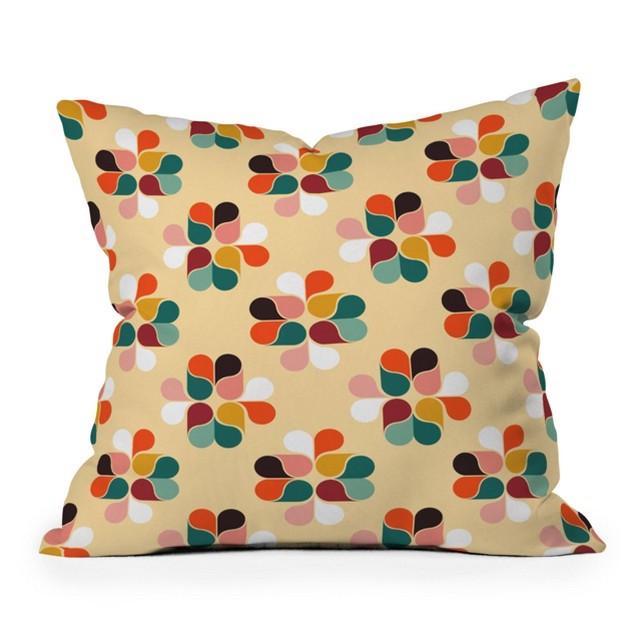 Showmemars Retro Geometry Outdoor Throw Pillow Yellow Deny Designs