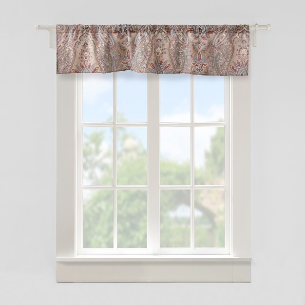 Kasey Paisley Window Valance Brown