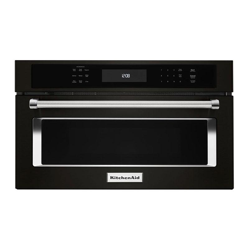 KitchenAid 27-inch, 1.4 cu. ft. Built-in Microwave Oven with Convection KMBP107EBS