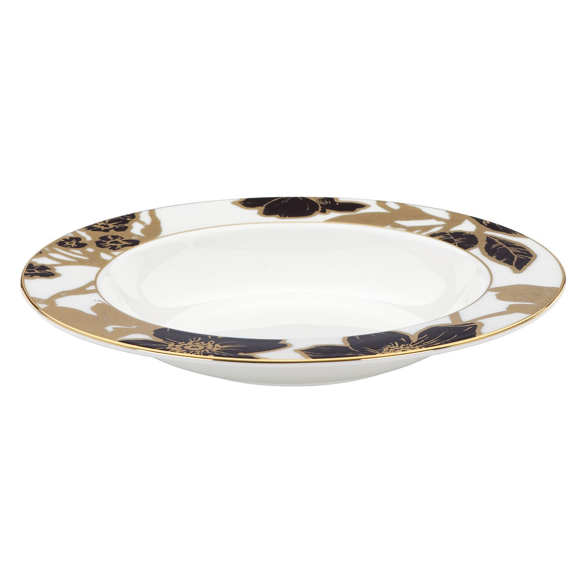 Lenox Minstrel Gold Pasta/Rim Soup Bowl， White/Brown， 12 oz