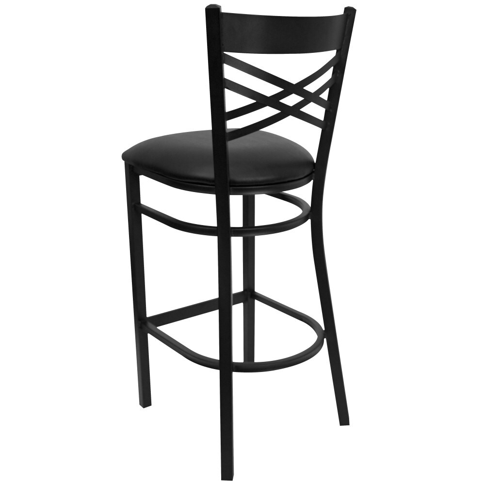 2 Pack ''X'' Back Metal Restaurant Barstool   17\