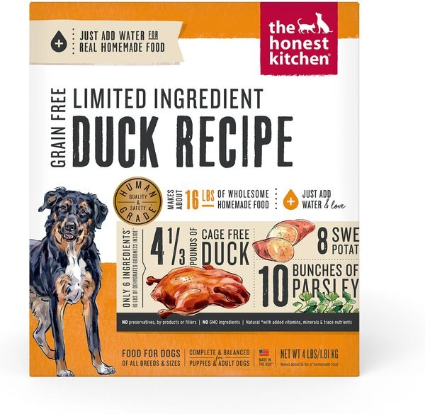 The Honest Kitchen Limited Ingredient Diet Duck Recipe Grain-Free Dehydrated Dog Food