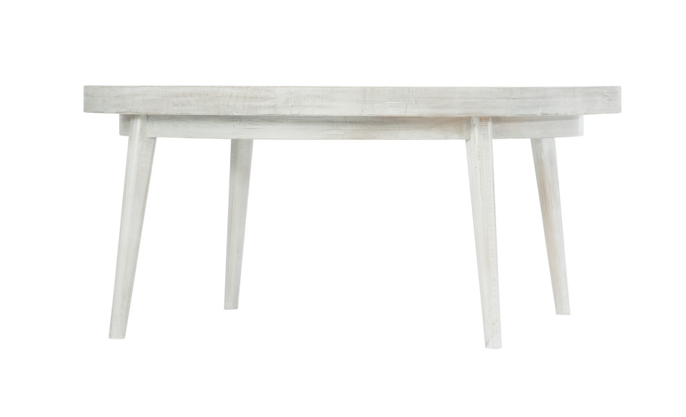 Bernhardt Loft Booker Round Cocktail Table  Brushed White   Midcentury   Coffee Tables   by HedgeApple  Houzz