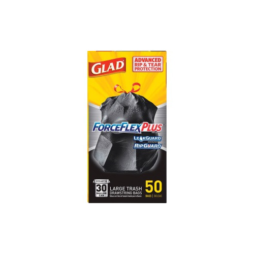 Glad ForceFlexPlus Drawstring Large Trash Bags  CLO78997