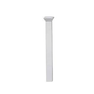 Zippity Outdoor Products No-Dig 2 in. x 3.5 in. x 42 in. Vinyl All American Finishing Fence Post with Anchor and Cap ZP19046