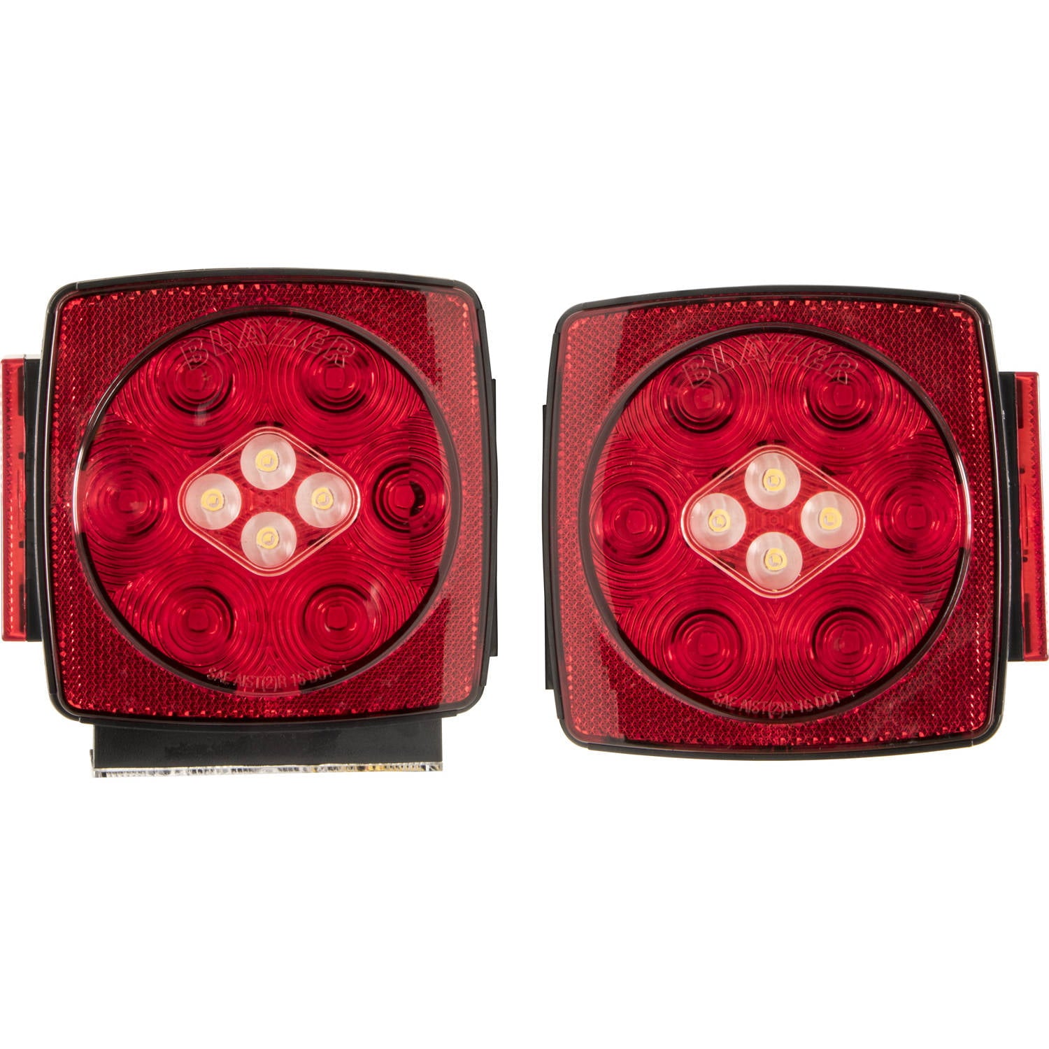 Blazer International LED Submersible Trailer Light Kit with Reverse Light， Red