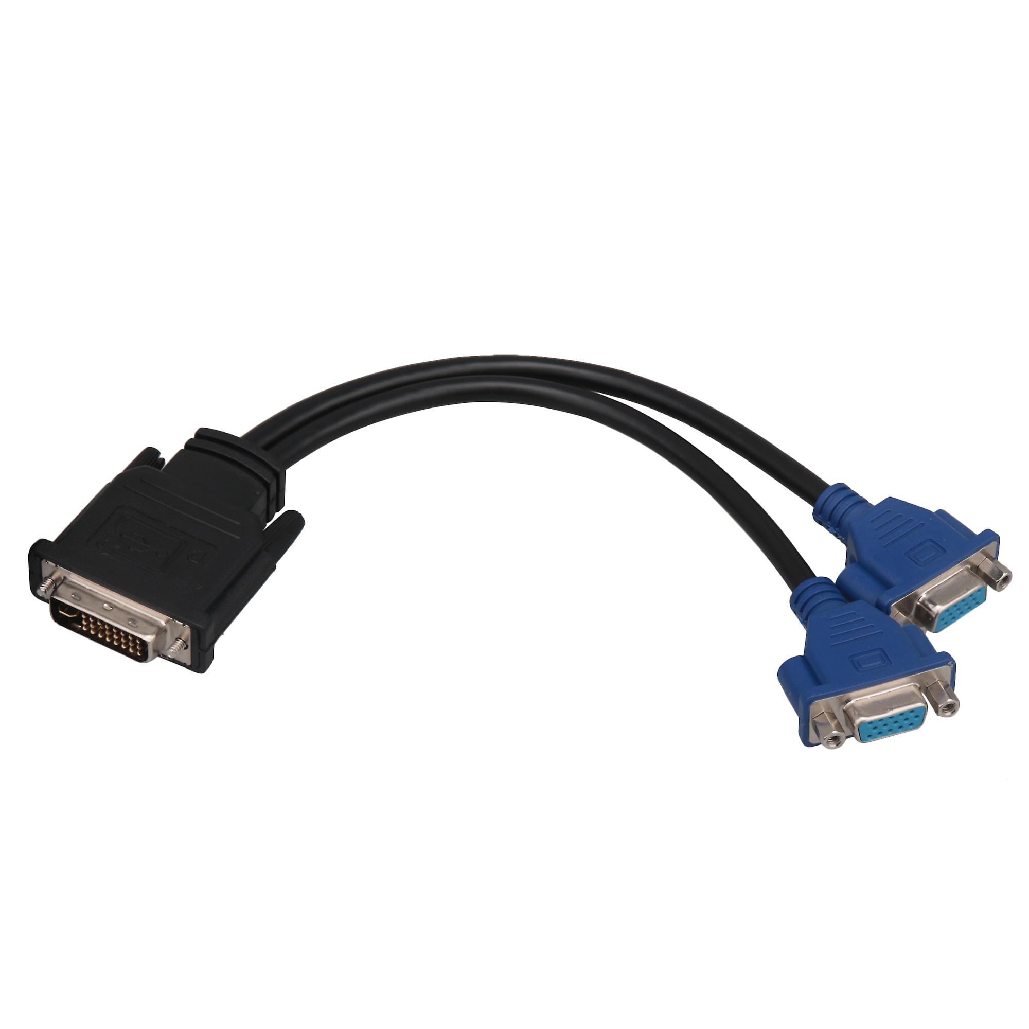 VGA Monitor Y-Splitter Cable VGA to Dual 2 VGA Adapter Converter Video Cable