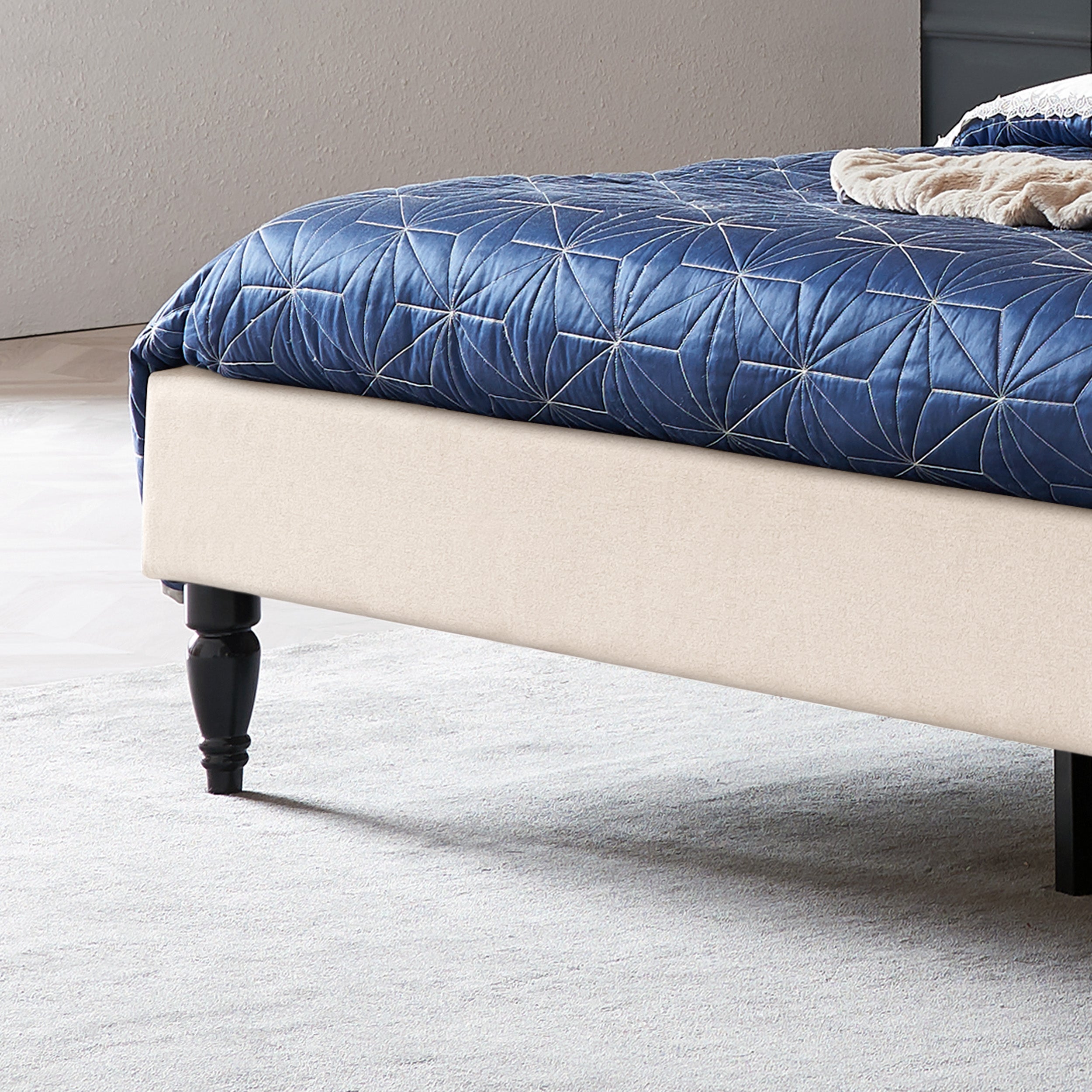 Agnes Contemporary Upholstered Platform Bed