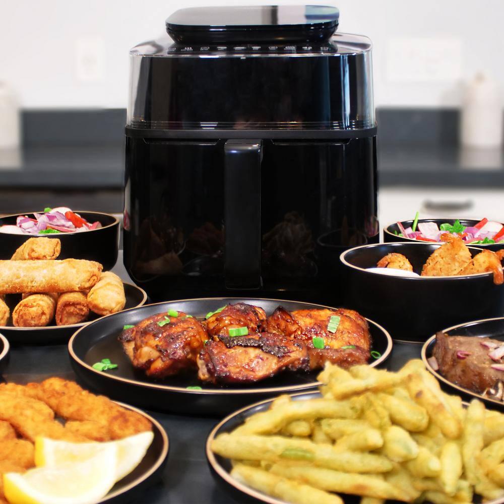 GoWISE USA 55 Qt Black Air Fryer with 180° Viewing Window