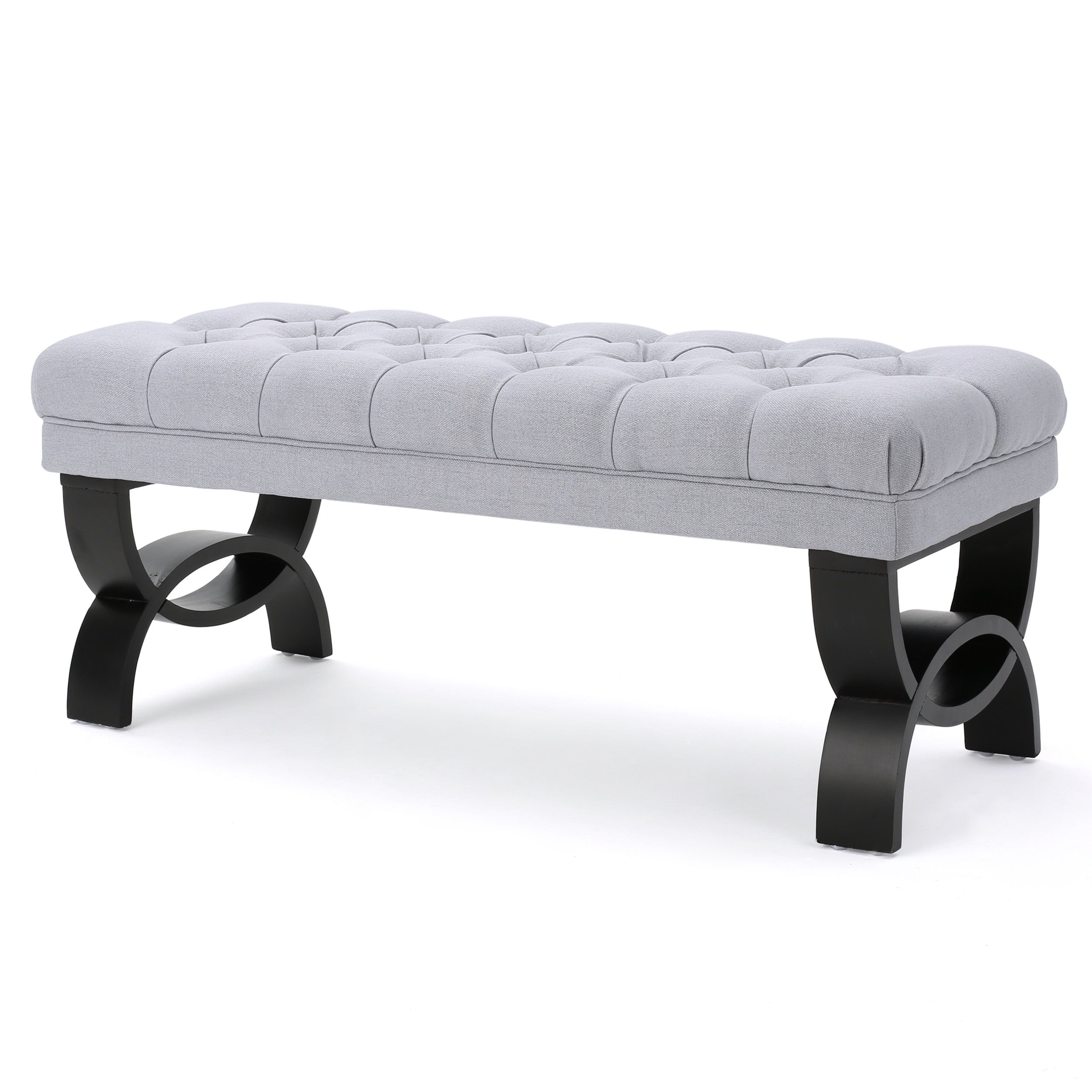 Reddington Tufted Fabric Ottoman Bench