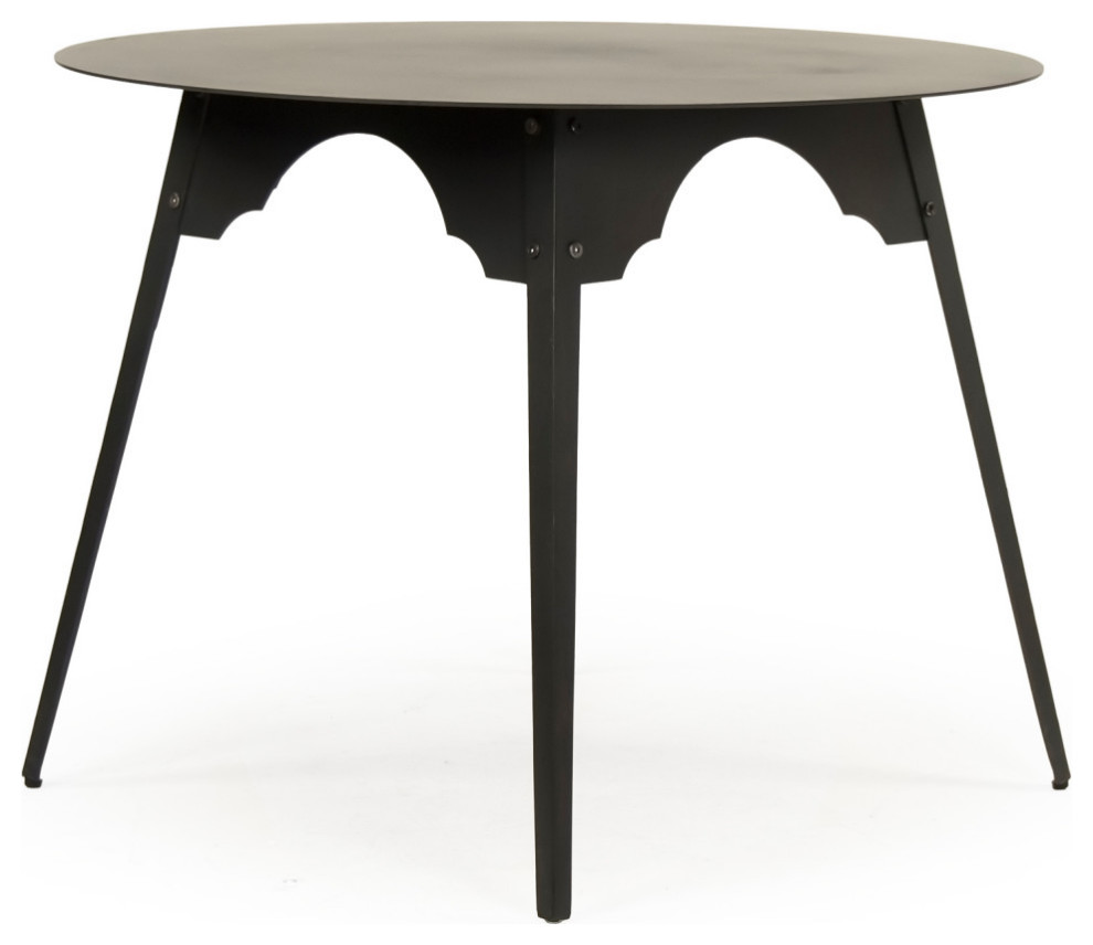 Sheril Metal Table  Dark Gray  33.5x25.5 quot  Industrial   Side Tables And End Tables   by Zentique  Inc.  Houzz