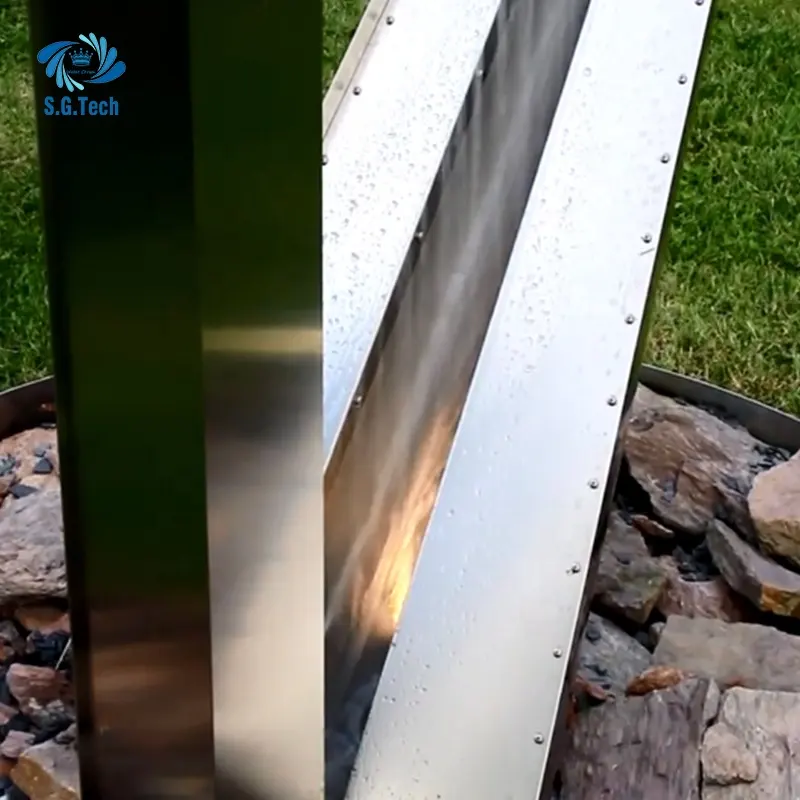 Manufacturer Supply Customized Fountain Stainless Steel Outdoor Water Curtain Garden Ornament Water Feature