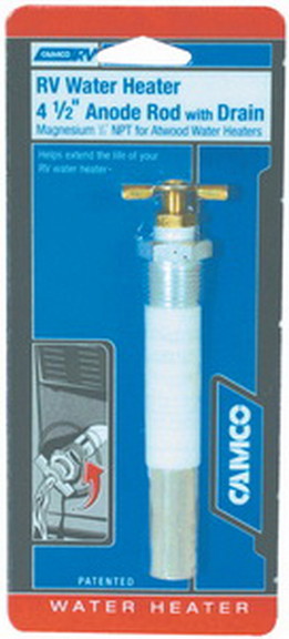 Rv Water Heater Anode Rod With Drain (Camco)  1153...