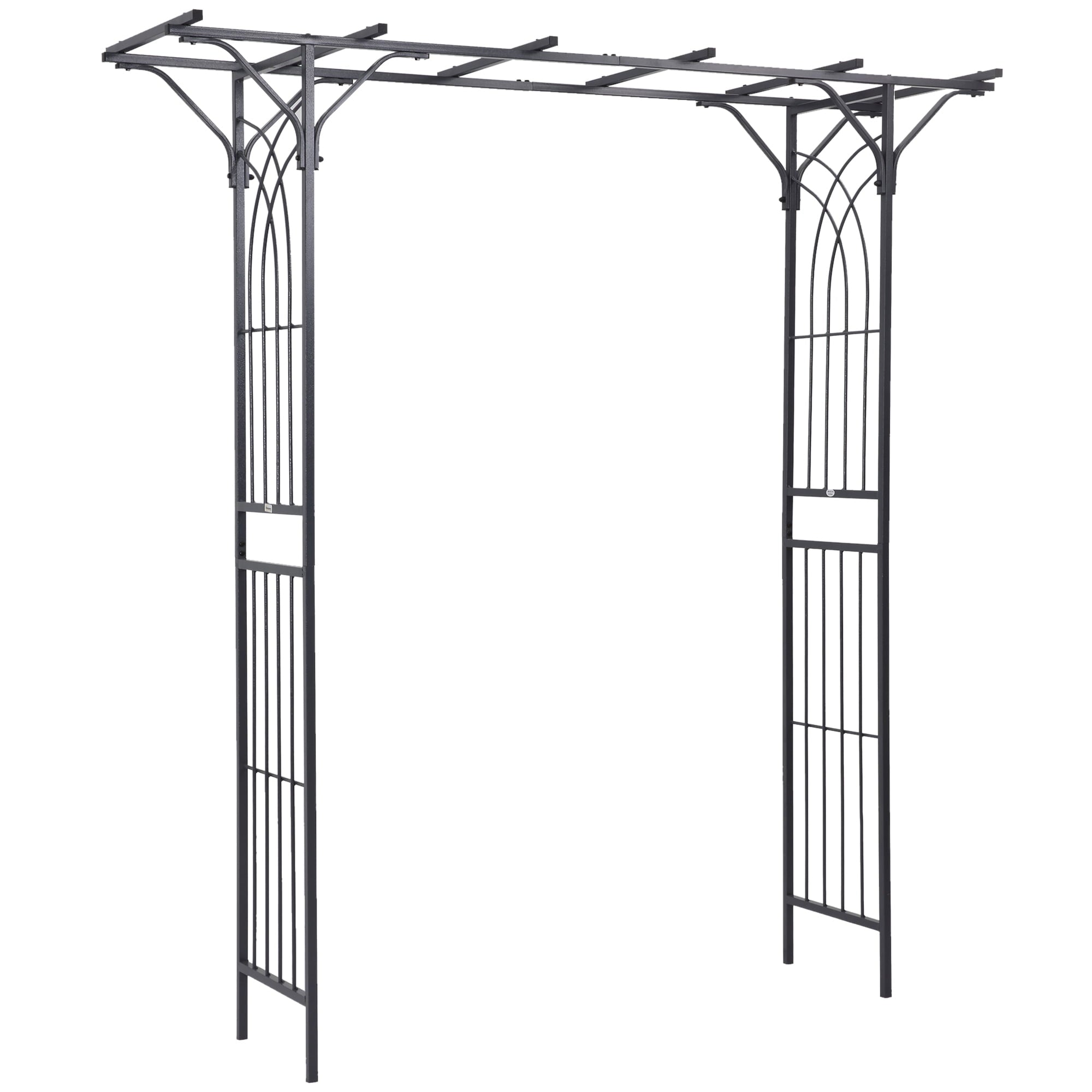 Outsunny 4" Black Metal Arbor