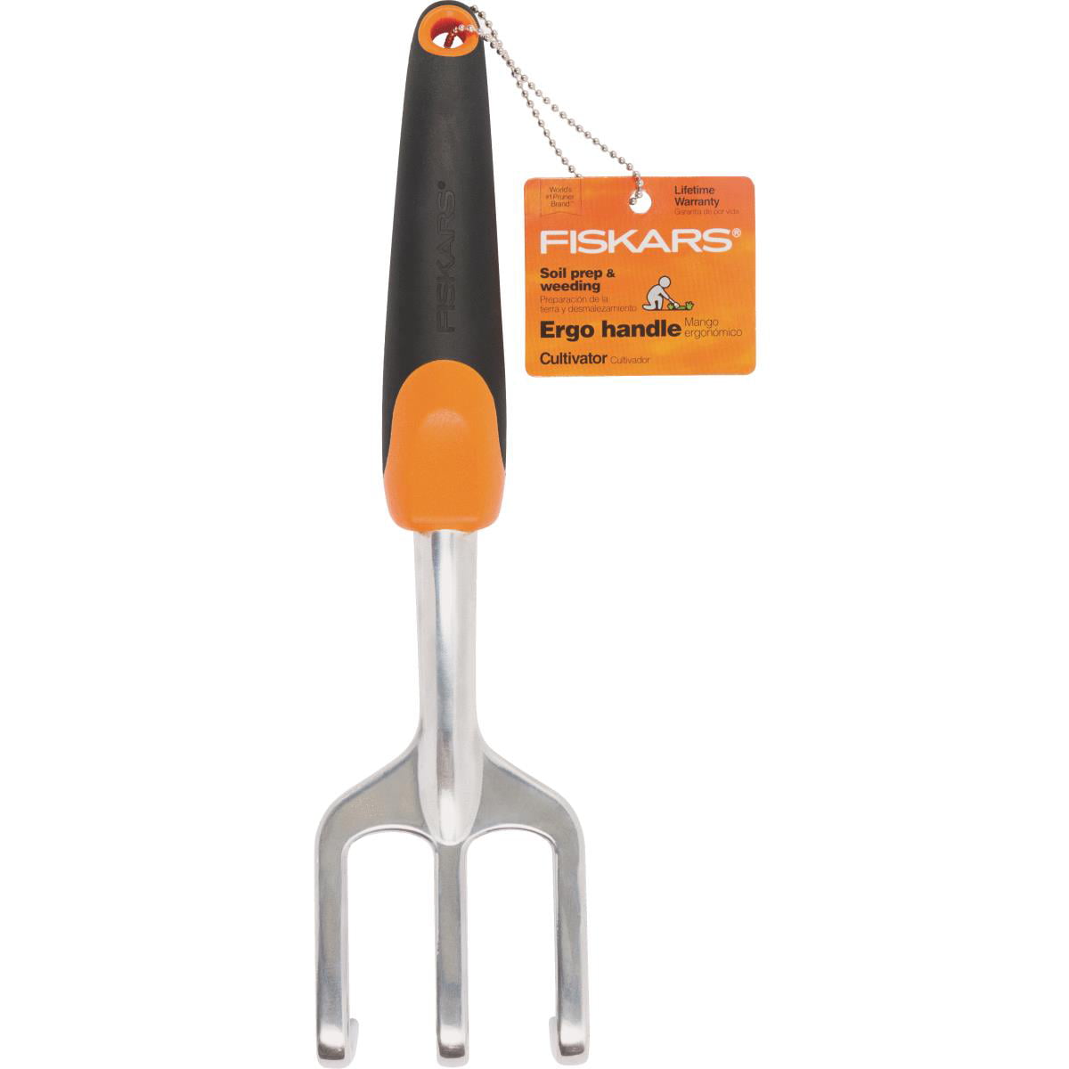 Fiskars Ergo Cultivator Garden Tool with Aluminum Head and Ergonomic Handle