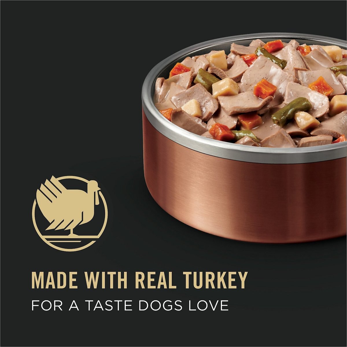 Purina Pro Plan Savor Adult Turkey and Vegetables Entree Slices in Gravy Canned Dog Food