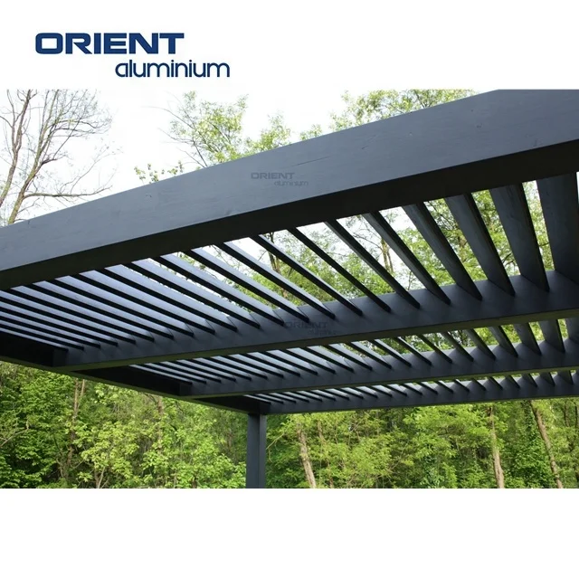 Brand New Pergola Roof System Waterproof Pergola Brackets 4x4 kit Outdoor Motorized Pergola Aluminium