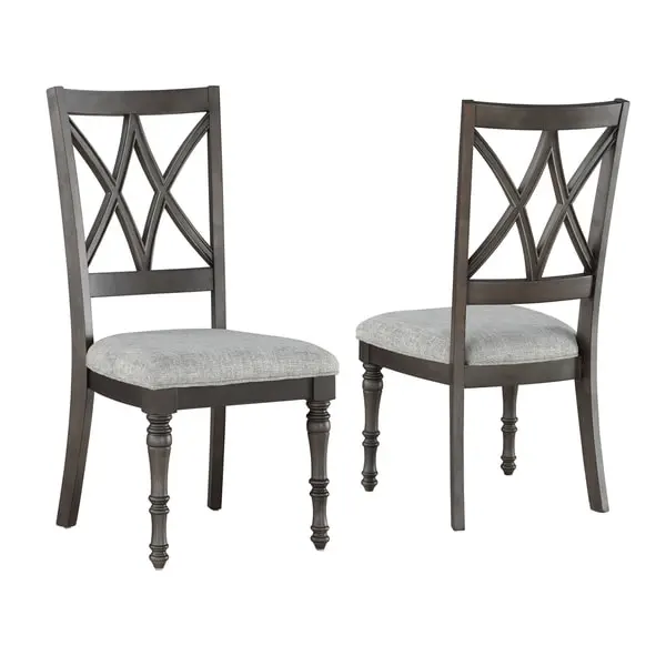 Lockwood Double X-Back Wood Dining Chair by Greyson Living (Set of 2)