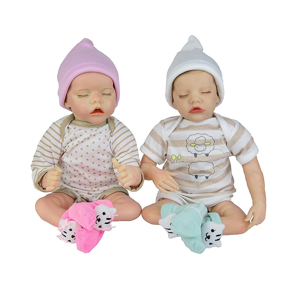 Reborn Baby Dolls， 1pcs 20 Inch/50cm Boy And Girl Twins Full Body Soft Silicone Newborn Baby Lifelike Reborn Dolls