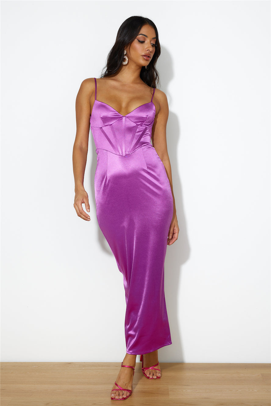 Obsessing Me Midi Dress Purple