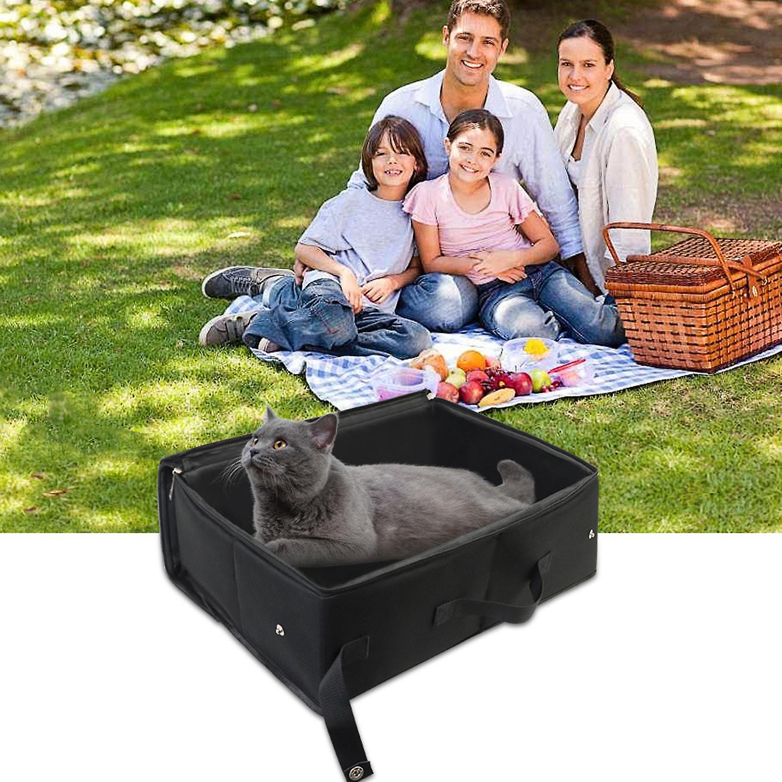 New Foldable Fabric Cat Litter Bag， Cat Litter Basin， Portable Cat Toilet， Cat Litter Basin When Going Out