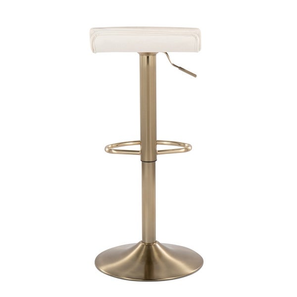 Silver Orchid Tower Ale Brushed Gold Adjustable Bar Stool (Set of 2)