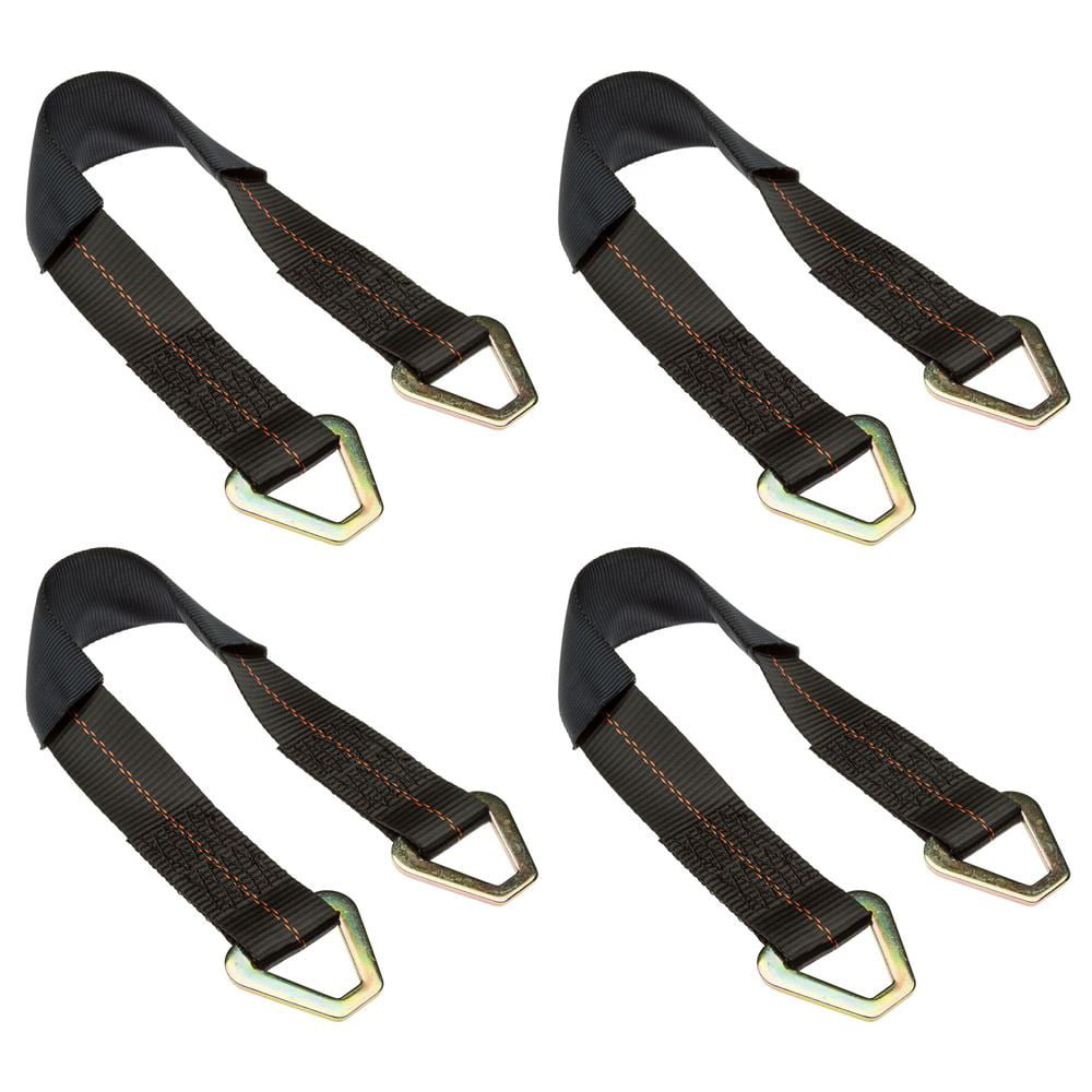 4-Pack of 2" x 24" Axle Tow Wrecker Tie-Down Straps (Bundle)