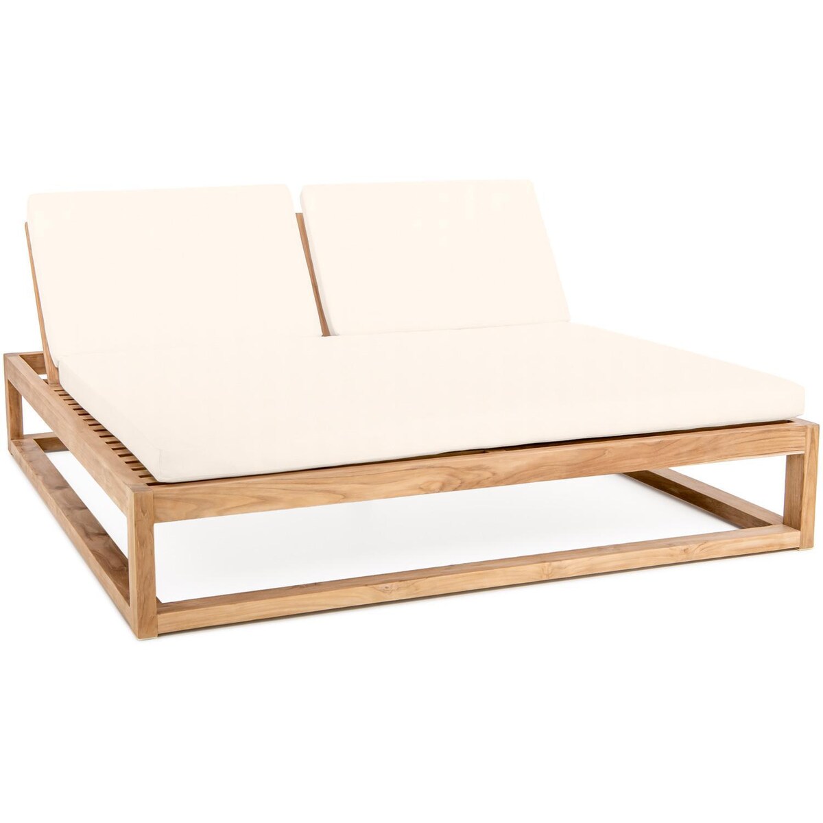 Signature Sandview Teak Patio Double Chaise Lounge