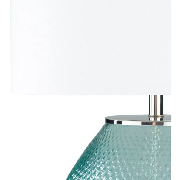 Permelia Sky Blue Hobnail Glass Table Lamp