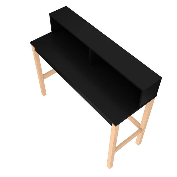 Bowery Desk in Black and Oak