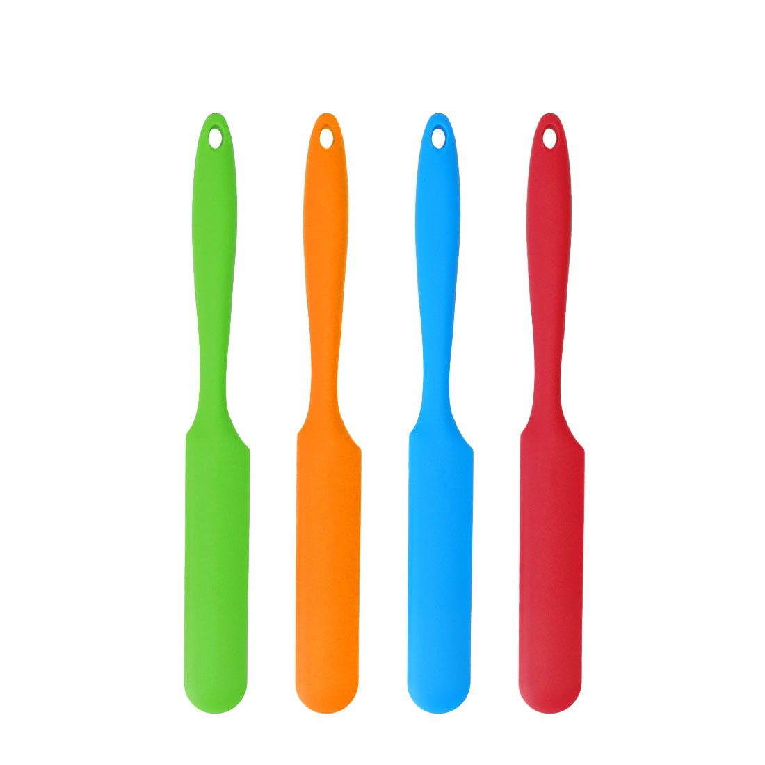 Unique Bargains Kitchen Cooking Silicone Jar Spatula Heat Resistant Turner Scraper Baking Utensils Multi-Color 4pc