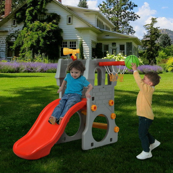 Costway 69875123 5 in 1 Toddler Climber Slide Play...