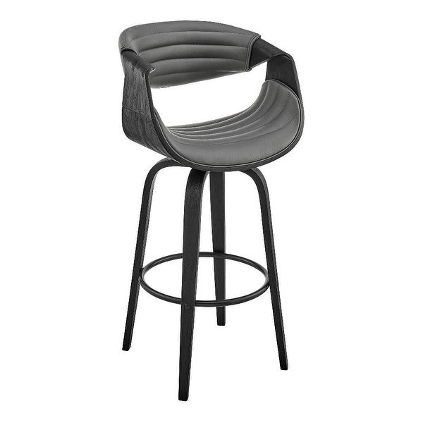 Swivel Bar Stool with Leatherette Bucket Seat - 20 L x 20 W x 41 H Inches