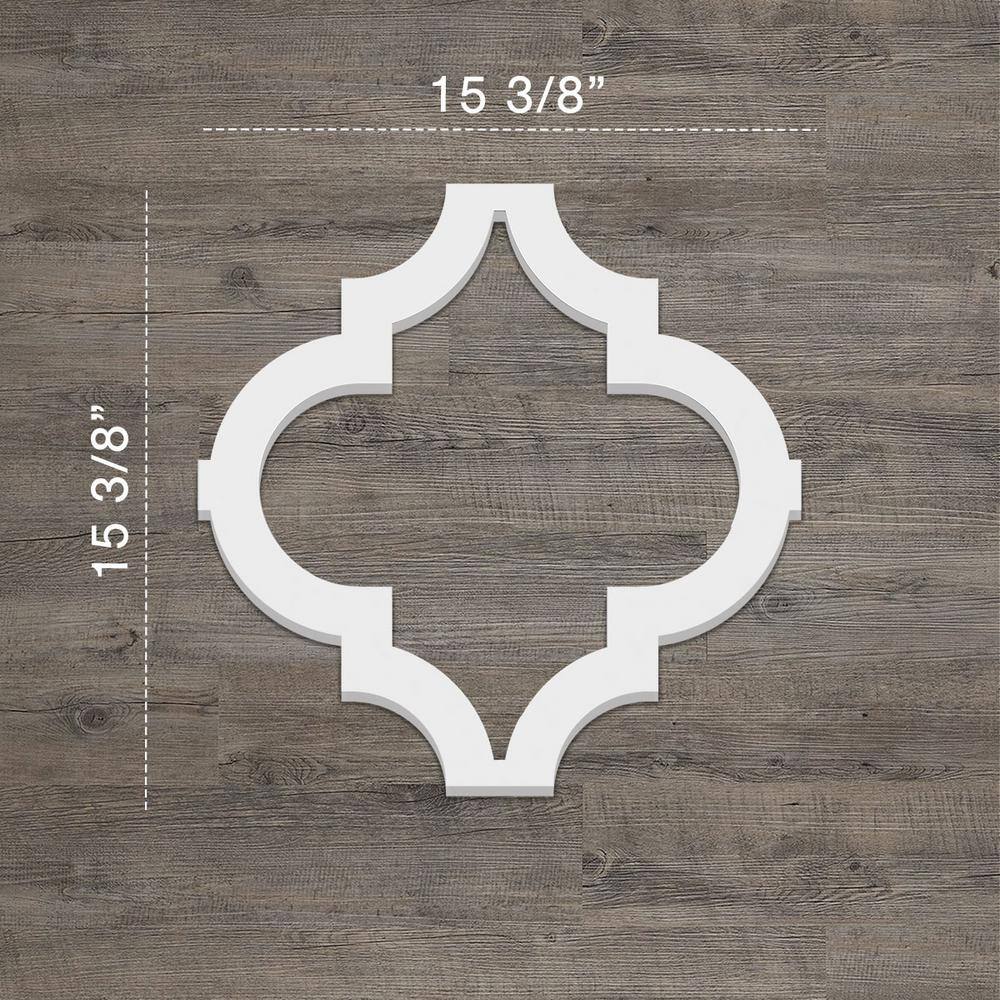 Ekena Millwork 38 in. x 15-38 in. x 15-38 in. Marrakesh Decorative Fretwork Wall Panels in Architectural Grade PVC WALP16X16MRK